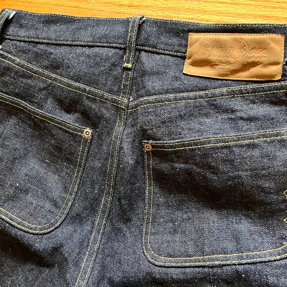 Brain Dead Type 00 15.5oz Selvedge Denim Jeans Indigo Wide Relaxed Mens - Picture 9 of 12